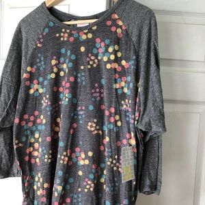 LulaRoe 3XL grey Randy shirt
